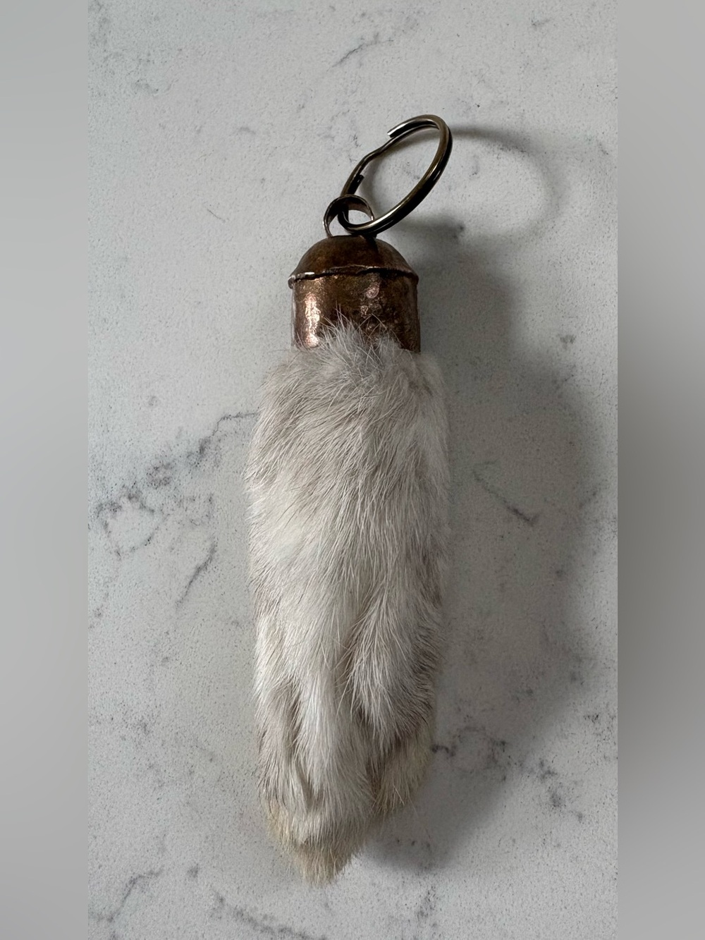 Vintage Genuine Rabbit Foot Keychain - Picture 1 of 2